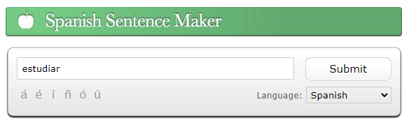 Spanish Sentence Maker